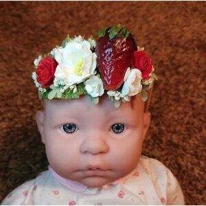 Baby Floral Strawberry Headband